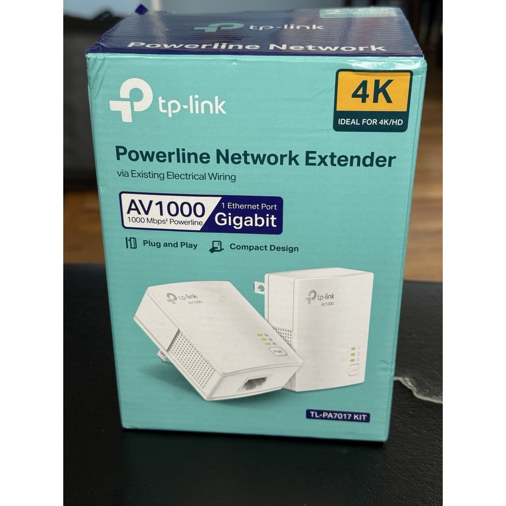 TP-Link Powerline Ethernet Adapter Starter Kit - AV1000 Gigabit Port, Plug&Play,